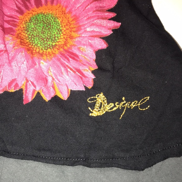 Desigual Skirt with gold and pink stitching - Picture 2 of 5